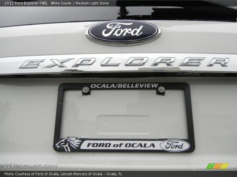 White Suede / Medium Light Stone 2012 Ford Explorer FWD