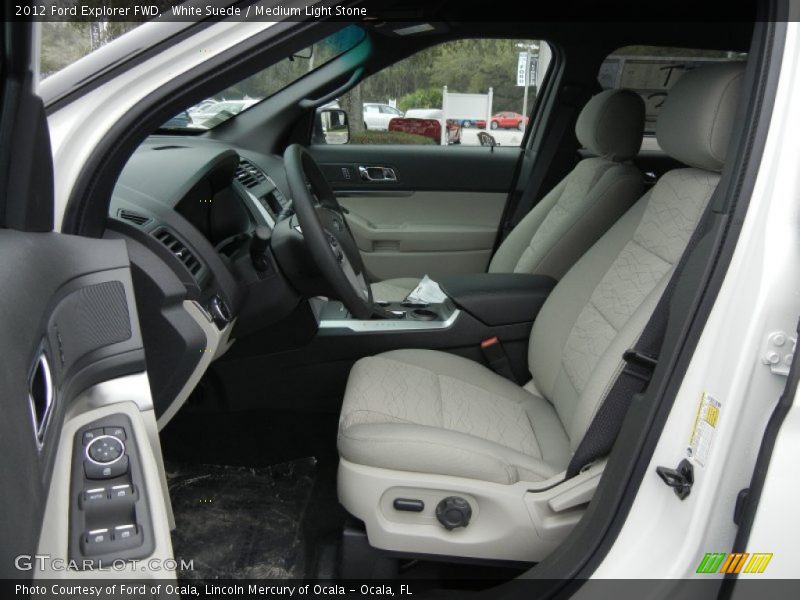 White Suede / Medium Light Stone 2012 Ford Explorer FWD