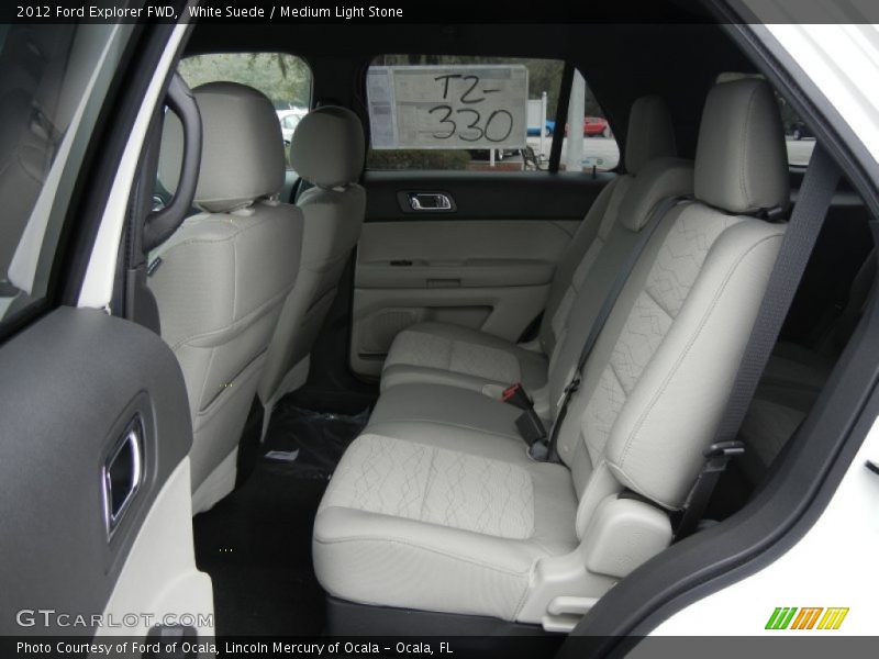 White Suede / Medium Light Stone 2012 Ford Explorer FWD