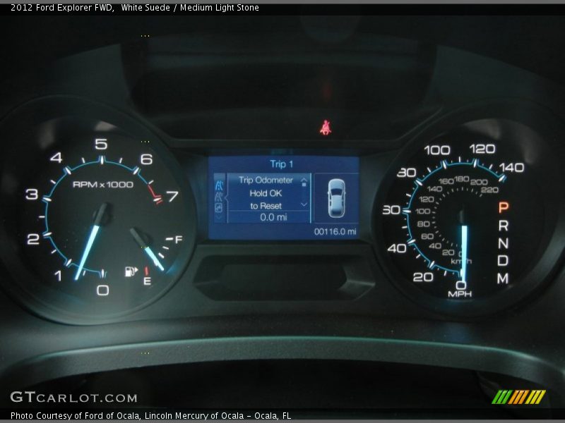 White Suede / Medium Light Stone 2012 Ford Explorer FWD