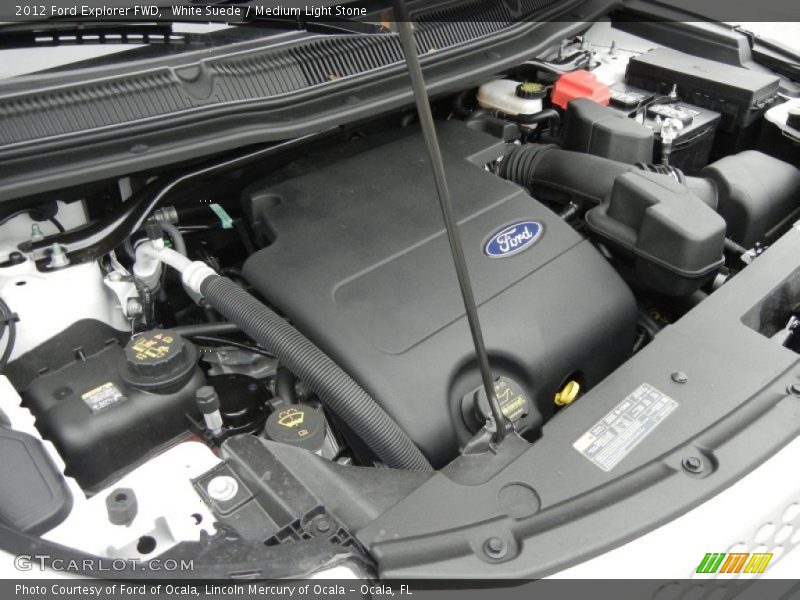 White Suede / Medium Light Stone 2012 Ford Explorer FWD