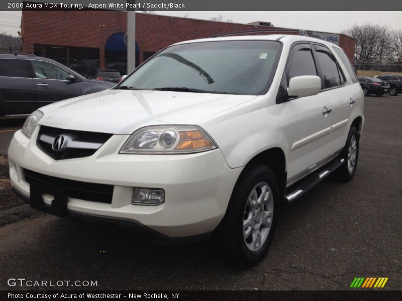 Aspen White Pearl / Saddle/Black 2006 Acura MDX Touring