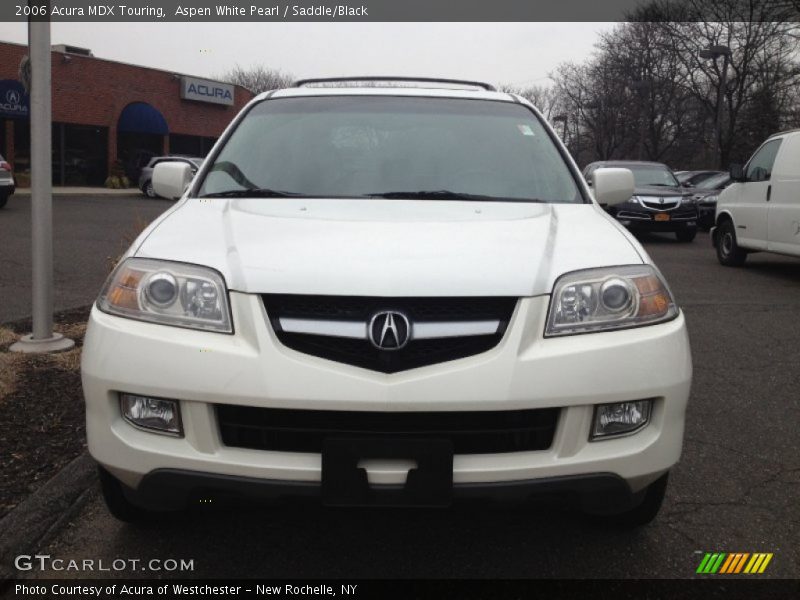Aspen White Pearl / Saddle/Black 2006 Acura MDX Touring