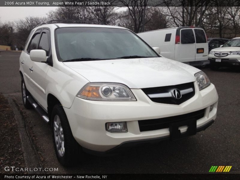 Aspen White Pearl / Saddle/Black 2006 Acura MDX Touring