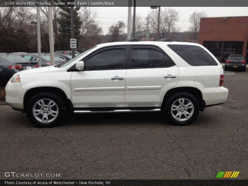 Aspen White Pearl / Saddle/Black 2006 Acura MDX Touring