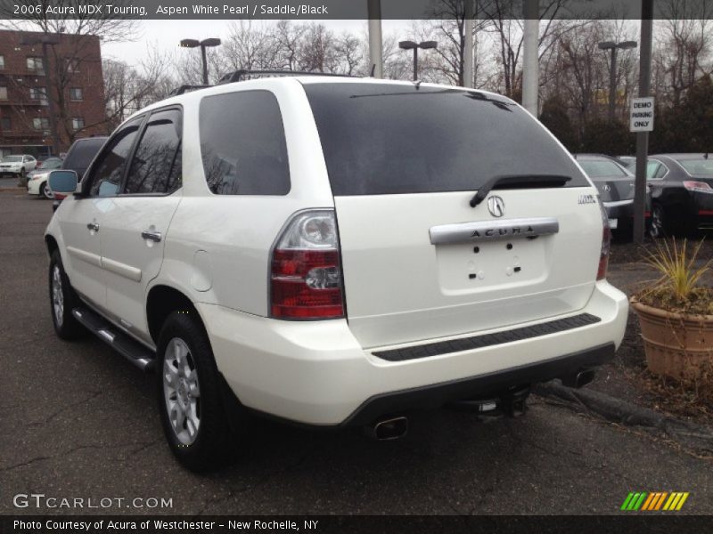 Aspen White Pearl / Saddle/Black 2006 Acura MDX Touring