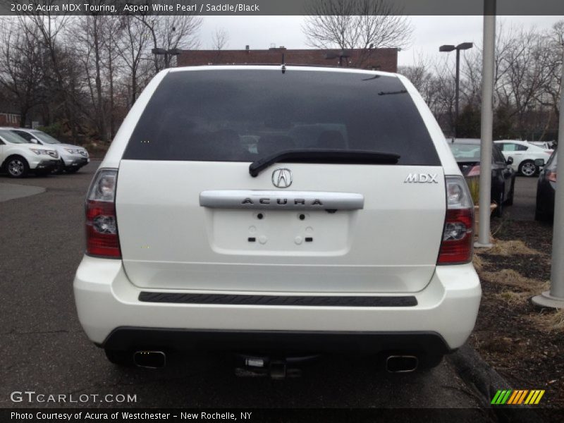 Aspen White Pearl / Saddle/Black 2006 Acura MDX Touring