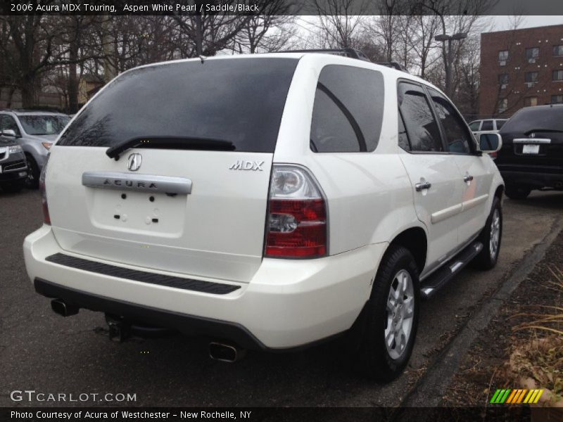 Aspen White Pearl / Saddle/Black 2006 Acura MDX Touring