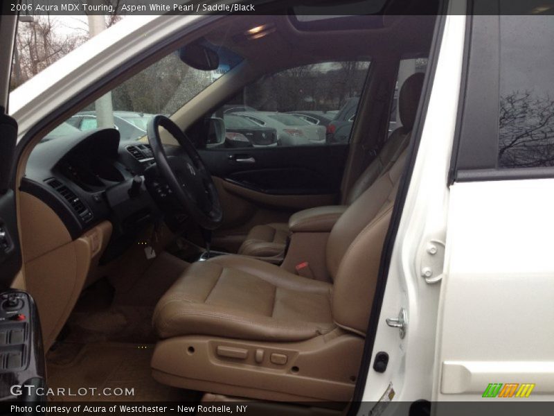 Aspen White Pearl / Saddle/Black 2006 Acura MDX Touring