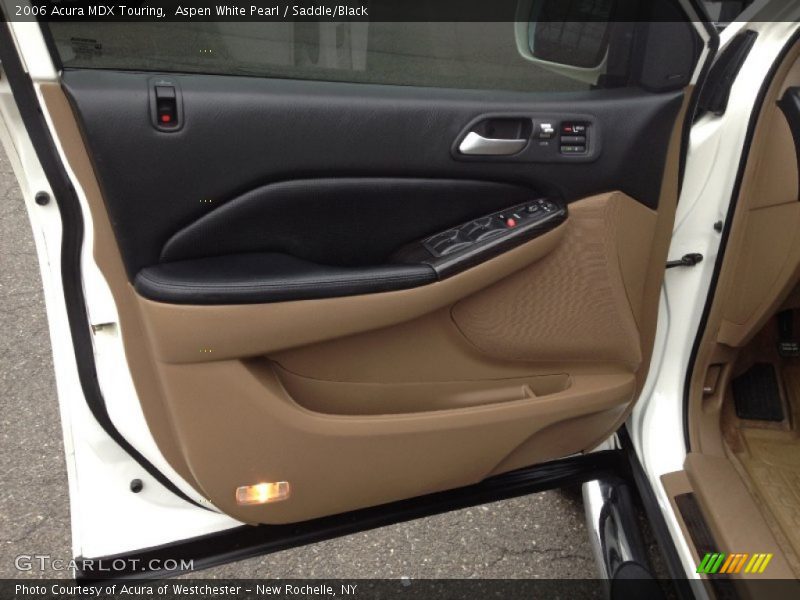 Aspen White Pearl / Saddle/Black 2006 Acura MDX Touring