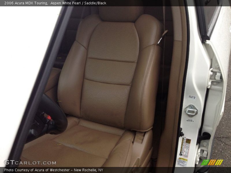 Aspen White Pearl / Saddle/Black 2006 Acura MDX Touring