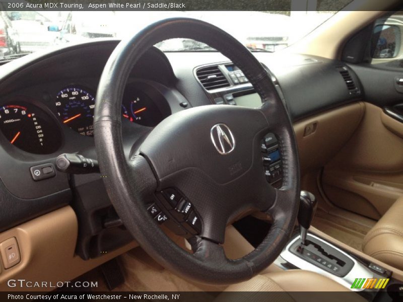 Aspen White Pearl / Saddle/Black 2006 Acura MDX Touring