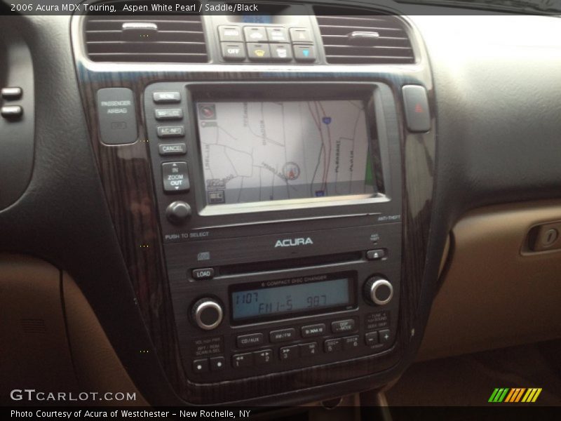 Aspen White Pearl / Saddle/Black 2006 Acura MDX Touring