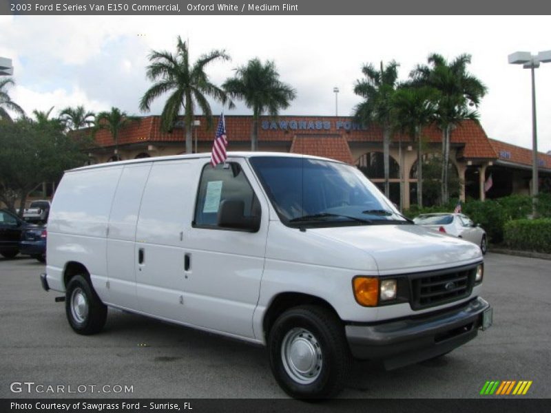 Oxford White / Medium Flint 2003 Ford E Series Van E150 Commercial