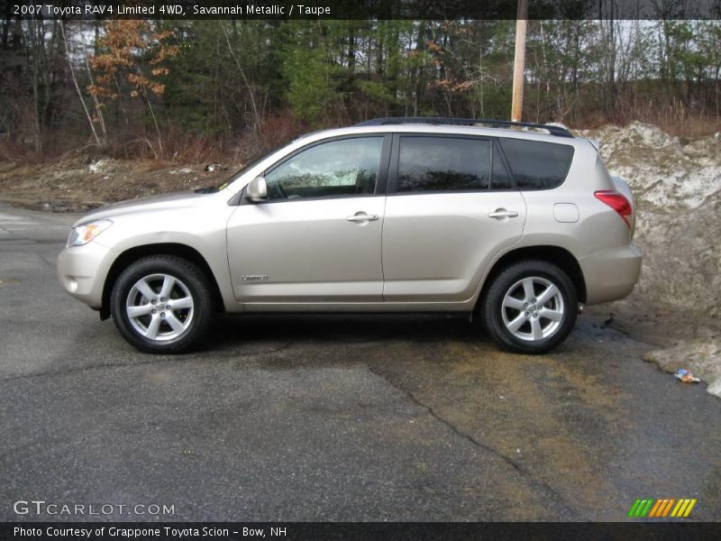 Savannah Metallic / Taupe 2007 Toyota RAV4 Limited 4WD