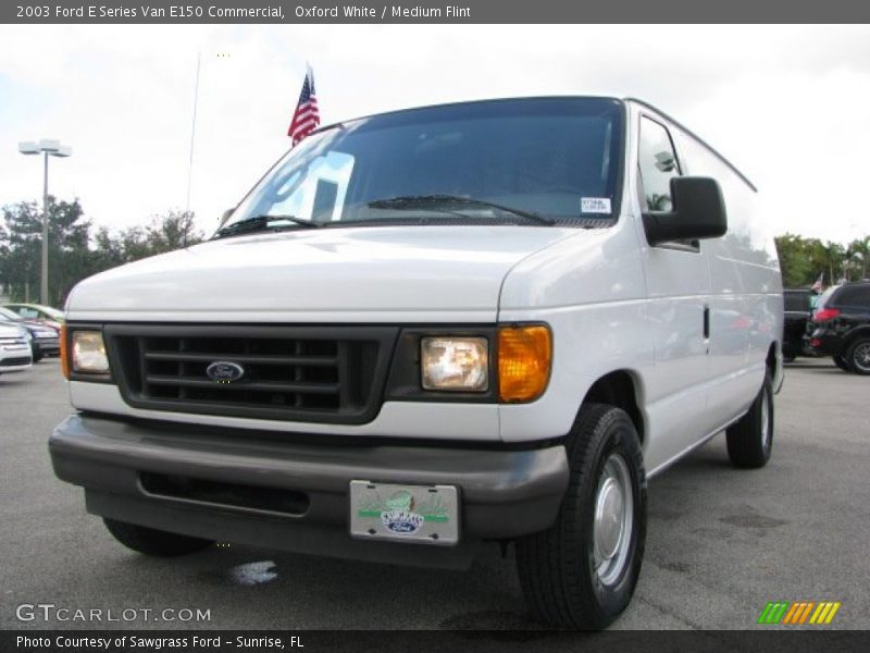 Oxford White / Medium Flint 2003 Ford E Series Van E150 Commercial