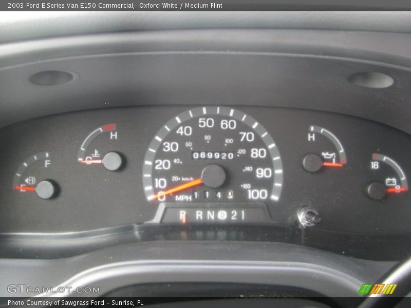 Oxford White / Medium Flint 2003 Ford E Series Van E150 Commercial