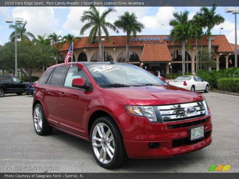 Red Candy Metallic / Sport Black Leather/Grey Alcantara 2010 Ford Edge Sport