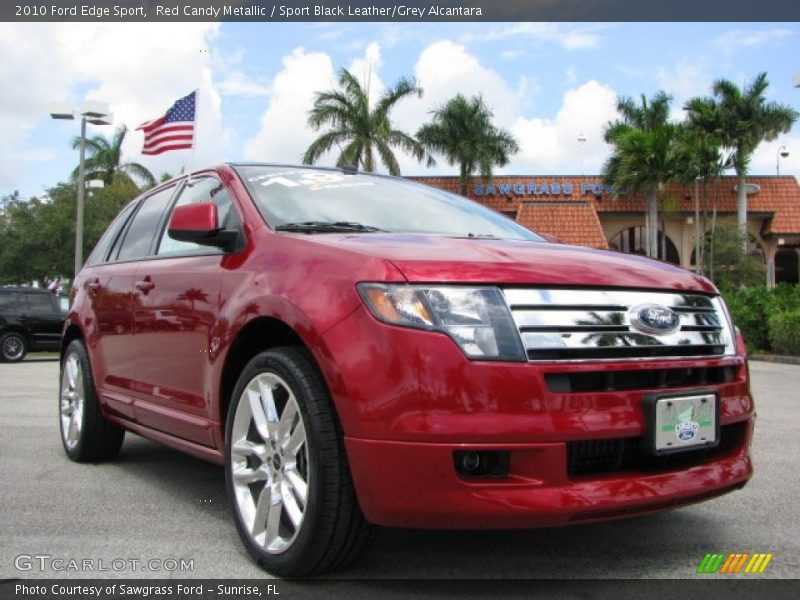 Red Candy Metallic / Sport Black Leather/Grey Alcantara 2010 Ford Edge Sport