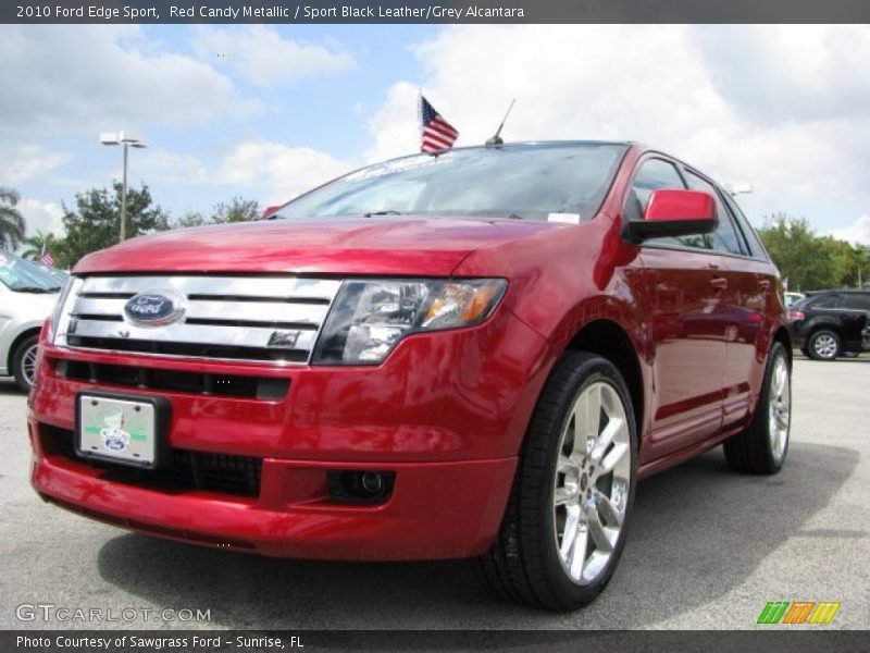 Red Candy Metallic / Sport Black Leather/Grey Alcantara 2010 Ford Edge Sport