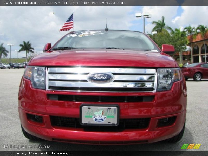 Red Candy Metallic / Sport Black Leather/Grey Alcantara 2010 Ford Edge Sport
