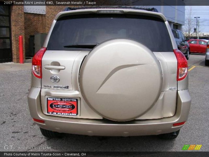 Savannah Metallic / Taupe 2007 Toyota RAV4 Limited 4WD