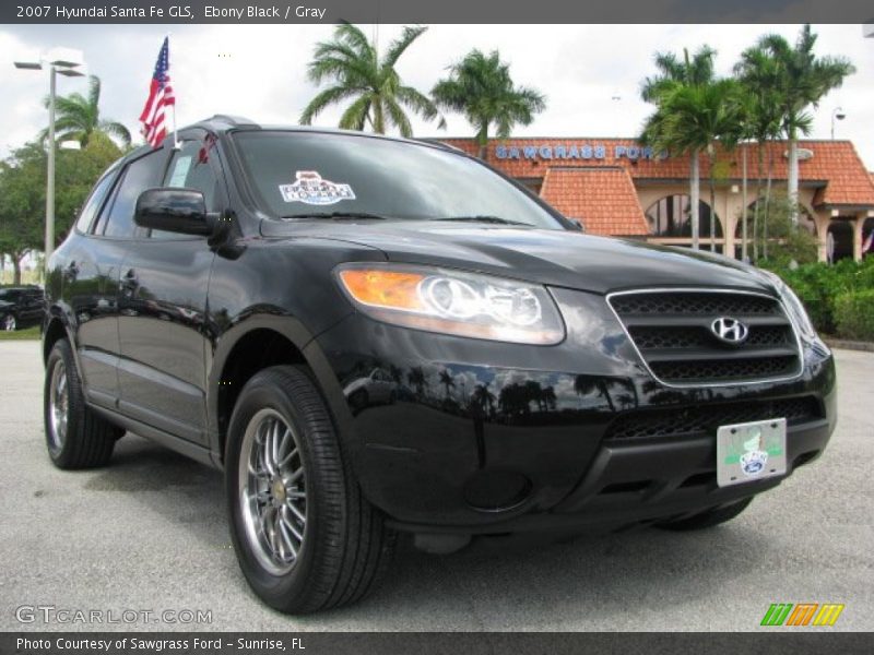 Ebony Black / Gray 2007 Hyundai Santa Fe GLS