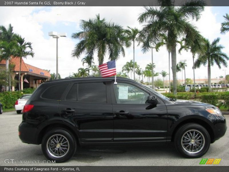 Ebony Black / Gray 2007 Hyundai Santa Fe GLS