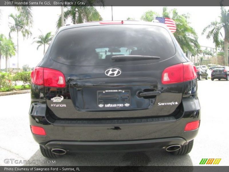 Ebony Black / Gray 2007 Hyundai Santa Fe GLS