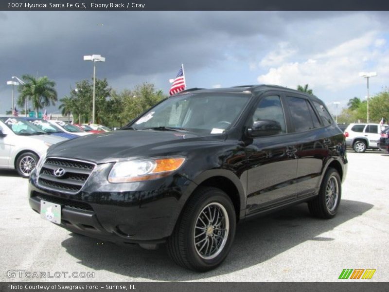 Ebony Black / Gray 2007 Hyundai Santa Fe GLS