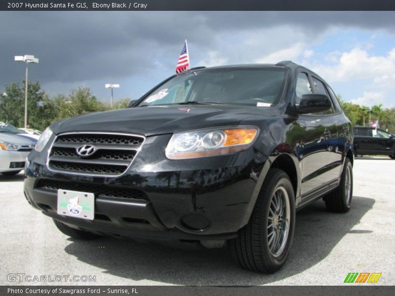 Ebony Black / Gray 2007 Hyundai Santa Fe GLS