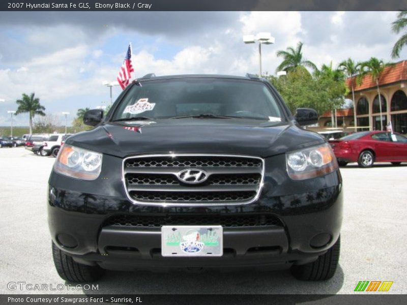 Ebony Black / Gray 2007 Hyundai Santa Fe GLS