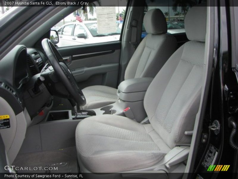 Ebony Black / Gray 2007 Hyundai Santa Fe GLS