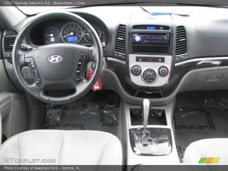 Ebony Black / Gray 2007 Hyundai Santa Fe GLS