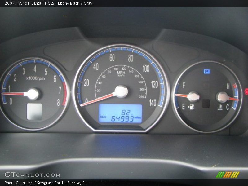 Ebony Black / Gray 2007 Hyundai Santa Fe GLS