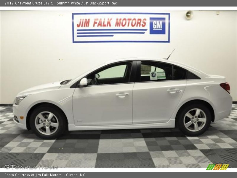 Summit White / Jet Black/Sport Red 2012 Chevrolet Cruze LT/RS