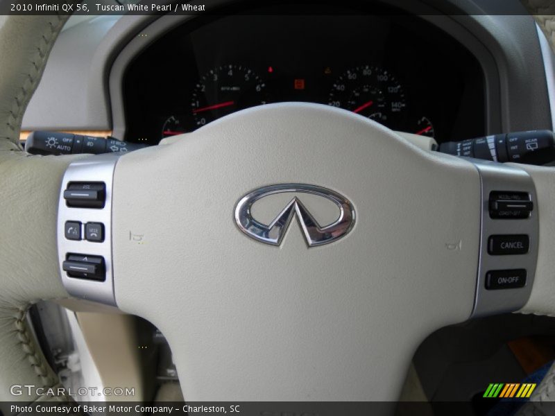 Tuscan White Pearl / Wheat 2010 Infiniti QX 56