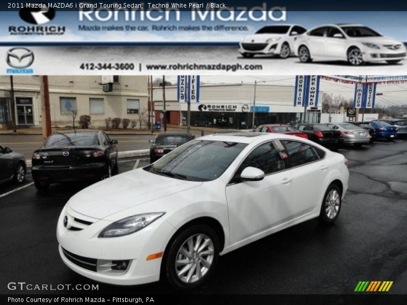 Techno White Pearl / Black 2011 Mazda MAZDA6 i Grand Touring Sedan