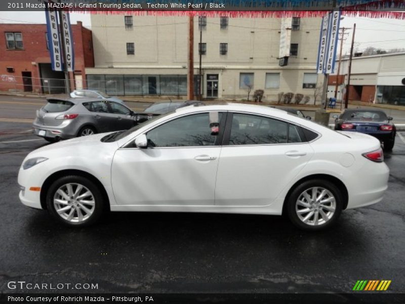 Techno White Pearl / Black 2011 Mazda MAZDA6 i Grand Touring Sedan