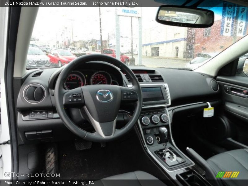 Techno White Pearl / Black 2011 Mazda MAZDA6 i Grand Touring Sedan