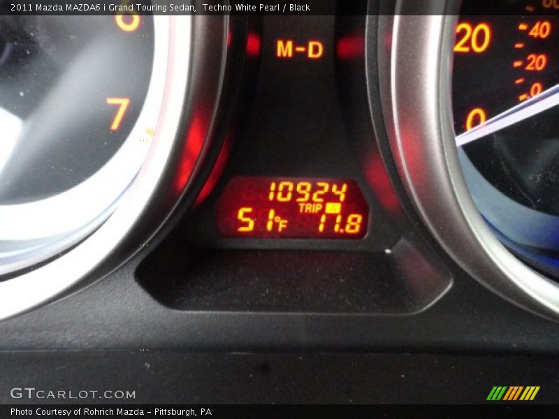 Techno White Pearl / Black 2011 Mazda MAZDA6 i Grand Touring Sedan