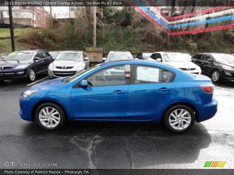 Sky Blue Mica / Black 2012 Mazda MAZDA3 i Grand Touring 4 Door