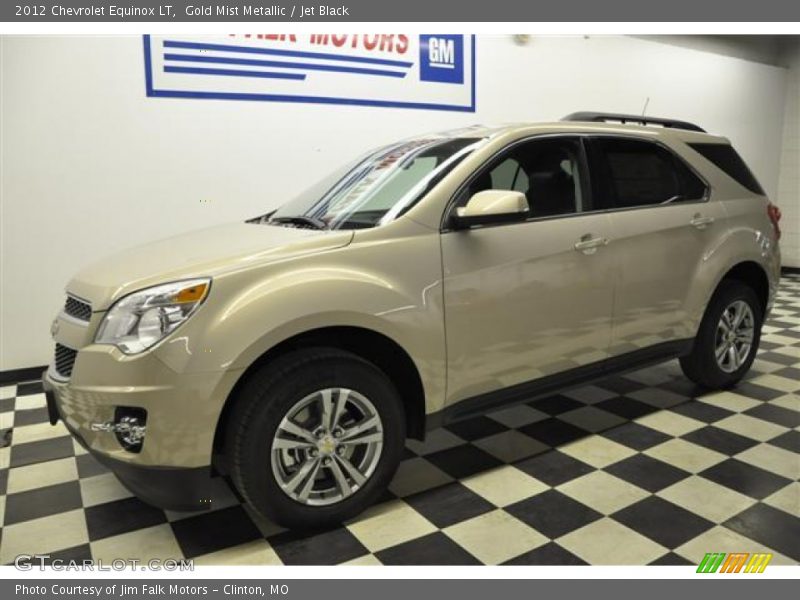Gold Mist Metallic / Jet Black 2012 Chevrolet Equinox LT