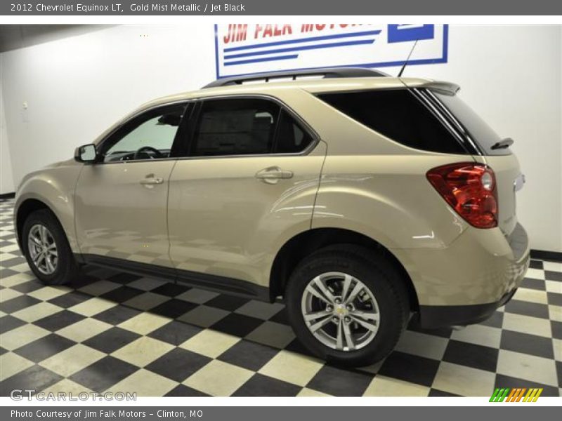 Gold Mist Metallic / Jet Black 2012 Chevrolet Equinox LT