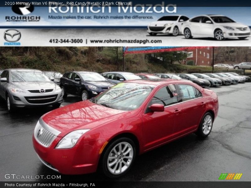 Red Candy Metallic / Dark Charcoal 2010 Mercury Milan V6 Premier