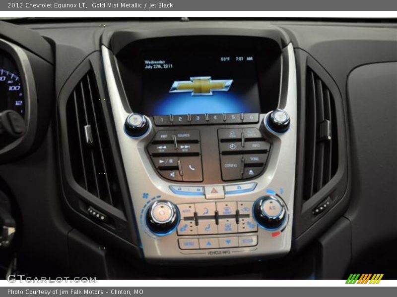Gold Mist Metallic / Jet Black 2012 Chevrolet Equinox LT