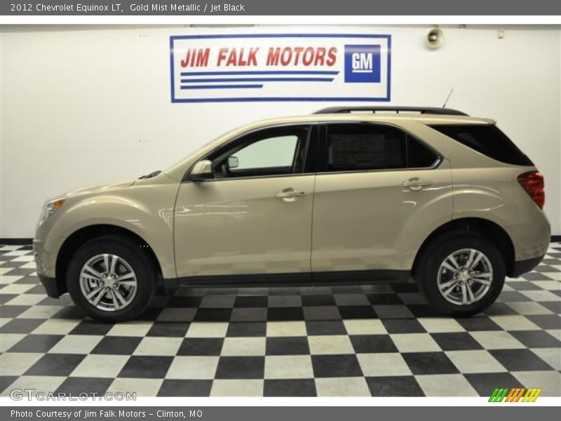Gold Mist Metallic / Jet Black 2012 Chevrolet Equinox LT