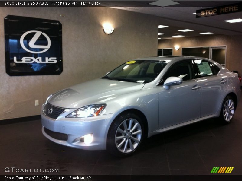 Tungsten Silver Pearl / Black 2010 Lexus IS 250 AWD