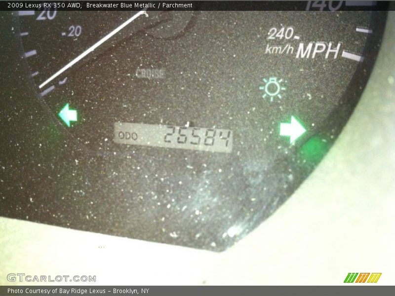 Breakwater Blue Metallic / Parchment 2009 Lexus RX 350 AWD