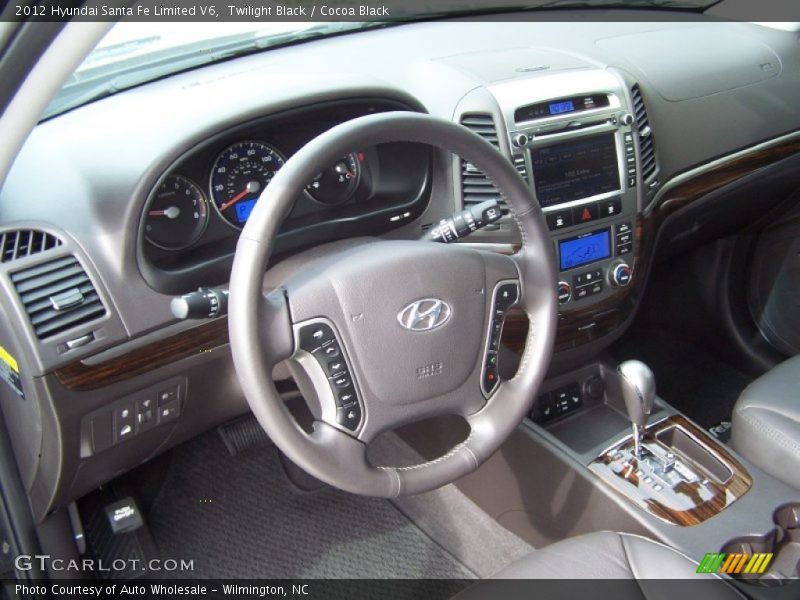 Twilight Black / Cocoa Black 2012 Hyundai Santa Fe Limited V6